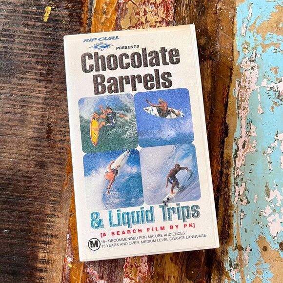 Rip Curl Chocolate Barrels & Liquid Trips Surfing VHS Tape - Picture 1 of 4
